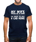 My Wife Drives Me To Drink I'll Have To Get A Cab Home Mens T-Shirt