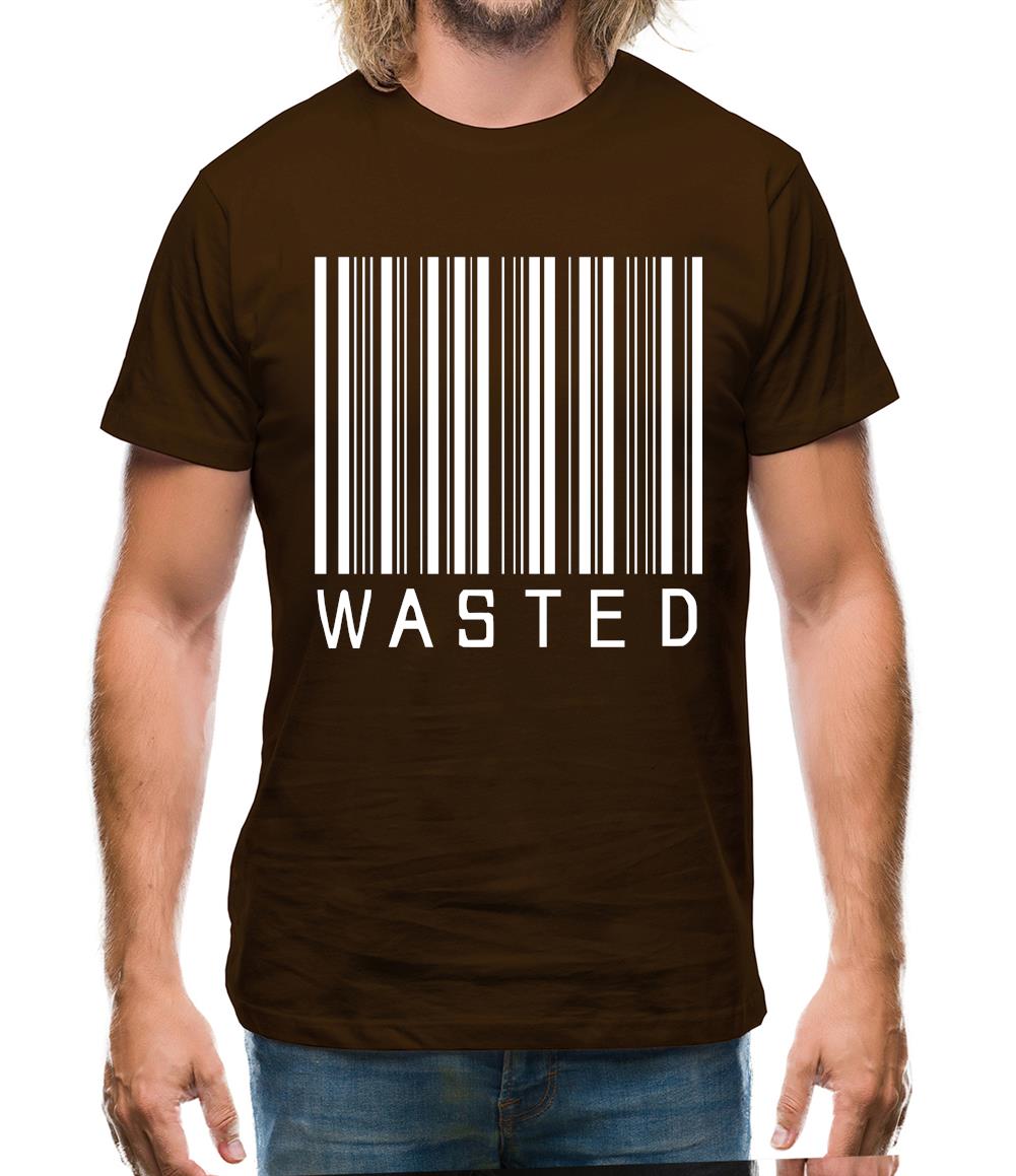 Wasted Barcode Mens T-Shirt