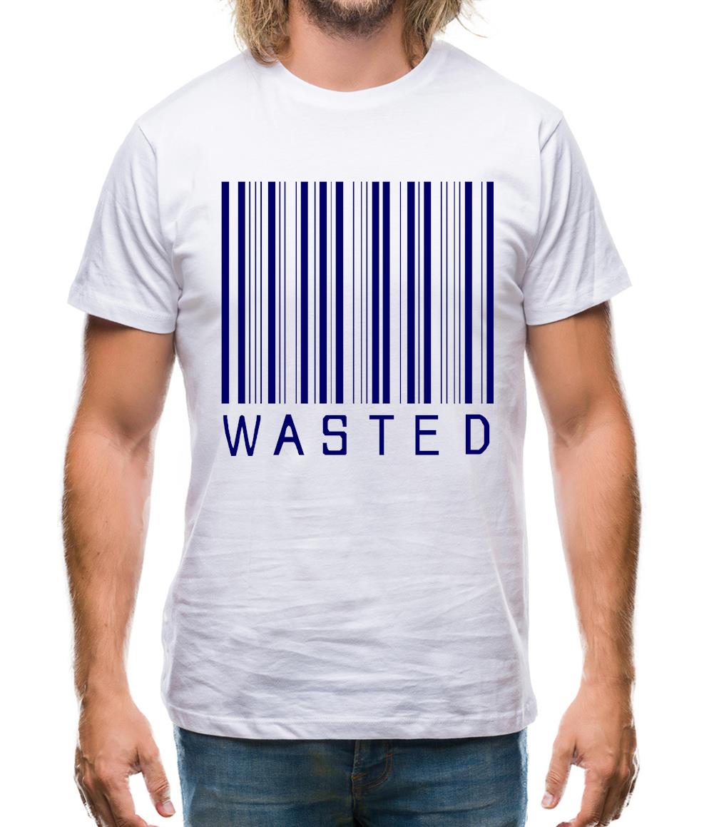 Wasted Barcode Mens T-Shirt