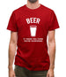 Beer It Makes You Think You're Whispering Mens T-Shirt