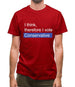 I Think, Therefore I Vote Conservative Mens T-Shirt