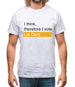 I Think, Therefore I Vote Lib Dem Mens T-Shirt