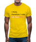 I Think, Therefore I Vote Lib Dem Mens T-Shirt