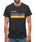 I Think, Therefore I Vote Lib Dem Mens T-Shirt