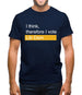 I Think, Therefore I Vote Lib Dem Mens T-Shirt