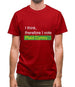 I Think, Therefore I Vote Plaid Cymru Mens T-Shirt