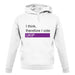 I Think, Therefore I Vote Ukip unisex hoodie