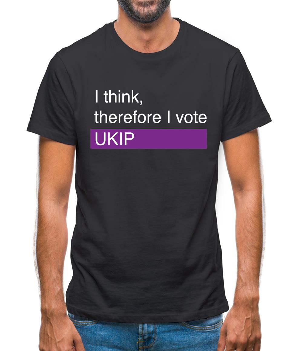 I Think, Therefore I Vote Ukip Mens T-Shirt