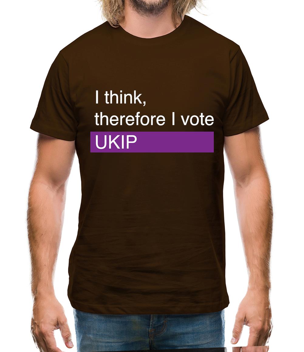 I Think, Therefore I Vote Ukip Mens T-Shirt