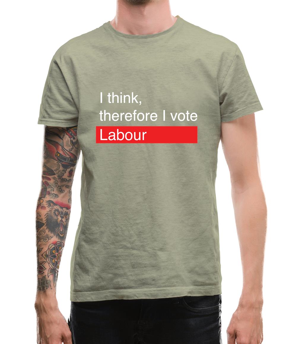 I Think, Therefore I Vote Labour Mens T-Shirt