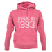 Made In 1993 unisex hoodie