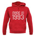 Made In 1993 unisex hoodie