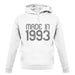 Made In 1993 unisex hoodie