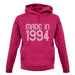 Made In 1994 unisex hoodie