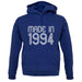 Made In 1994 unisex hoodie