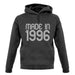 Made In 1996 unisex hoodie