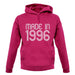Made In 1996 unisex hoodie