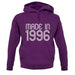 Made In 1996 unisex hoodie