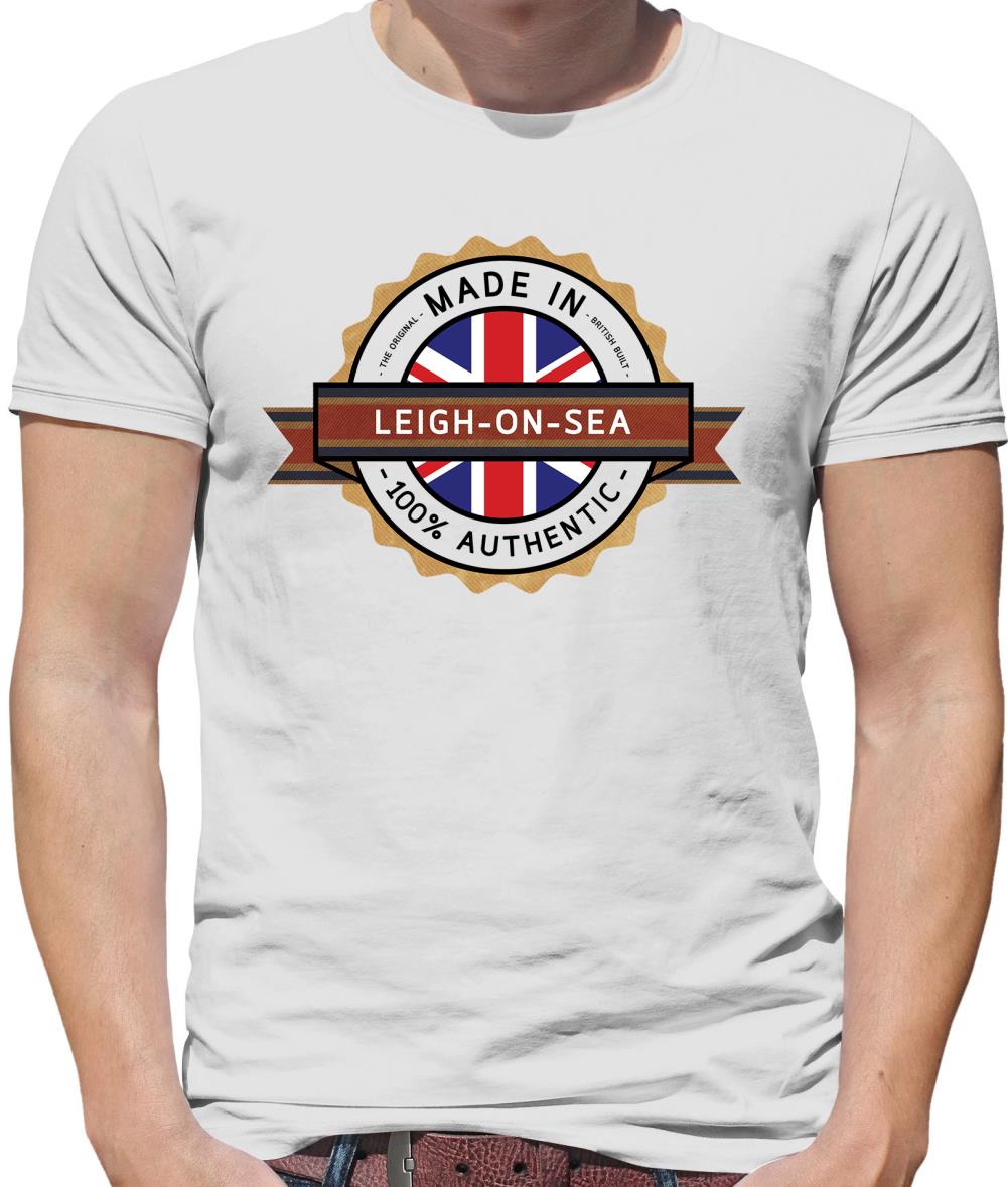 Made In Leigh-On-Sea 100% Authentic Mens T-Shirt