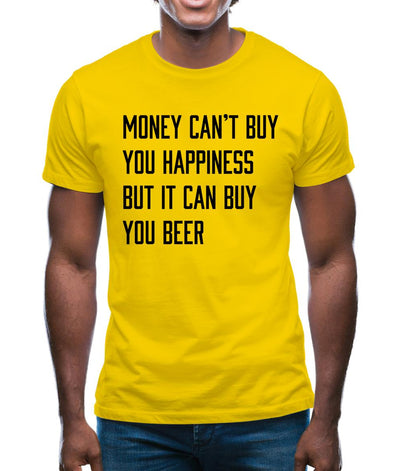 Money Can't Buy Happiness It Can Buy Beer Mens T-Shirt